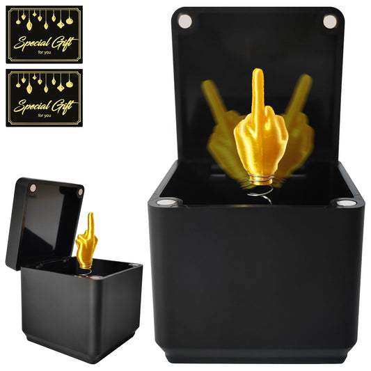 Middle Finger in A Box,2 Pack Prank Gift Box for Adults, Funny Middle Finger Birthday White Elephant Gifts,Weird Stuff Quirky Joke for Gag