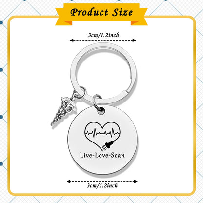 Sonographer Gifts for Women Men Sonographer Appreciation Gift Sonography Tech Gifts Ultrasound Tech Keychain Medical Sonogram Gift Radiologist Gift Sonographer Keychain Ultrasound Gift Ideas