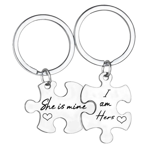 2 Pcs Lesbian Couples Keychain Set Anniversary Valentine's Day Gift For Lesbian Girlfriend Keychain For LGBT Birthday Gift