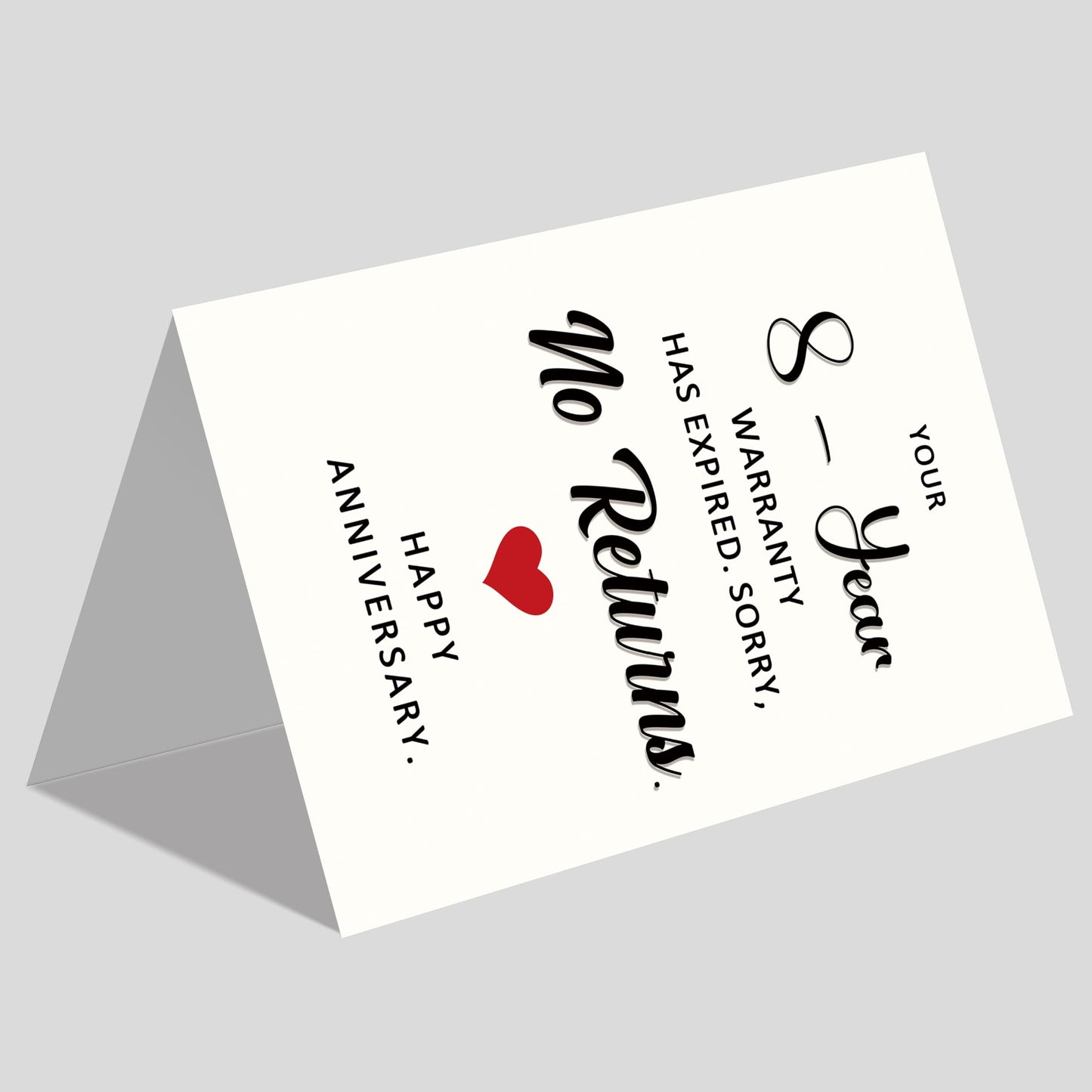 Funny 8th Anniversary Card,8 Year Wedding Anniversary Card Gifts for Him Her Husband Wife Couples,Bronze Anniversary Cards Gifts for Women Men