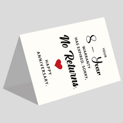 Funny 8th Anniversary Card,8 Year Wedding Anniversary Card Gifts for Him Her Husband Wife Couples,Bronze Anniversary Cards Gifts for Women Men