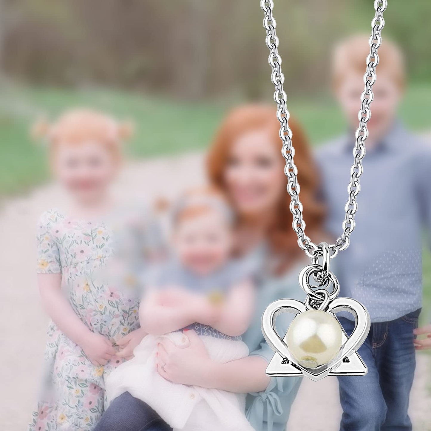 AKTAP Adoption Necklace Adoption Symbol Pendant Pear Necklace Adoption Jewelry Gift for Stepdaughter