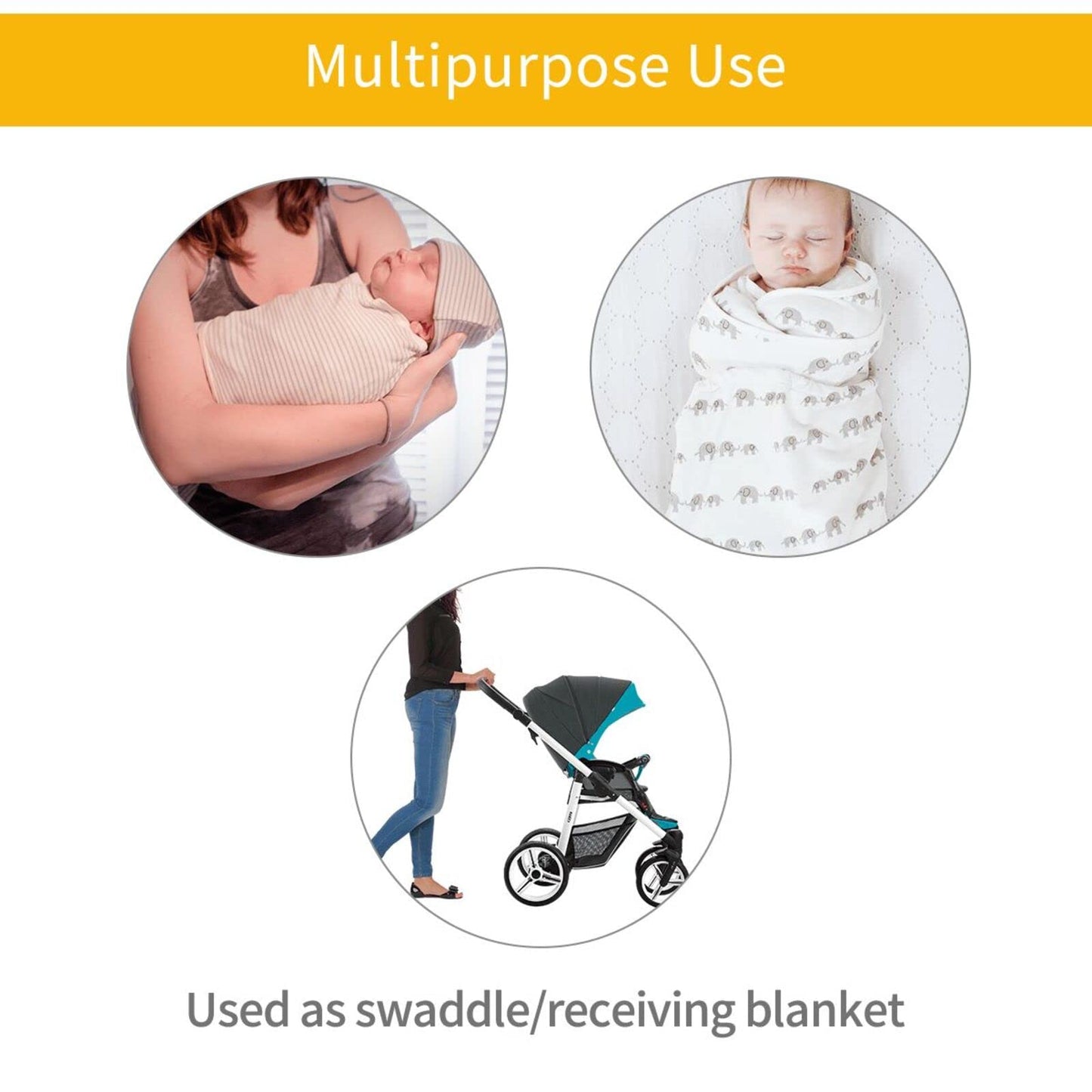 Burrito Taco Tortilla Newborn Swaddle Blanket with Beanie Set, Soft and Stretchy Baby Blanket Swaddle Sack Funny Gift for Boy and Girl Baby Shower
