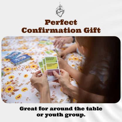 Catholic Gift for Kids & Teens – Family Faith Card Game | Catholic Trivia for Dinner Conversations, PSR Groups, Youth Groups, Religious Education