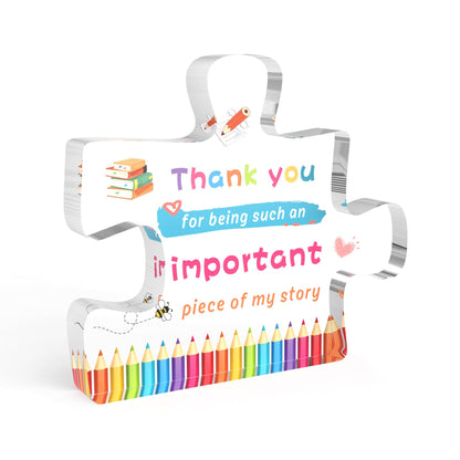 Gifts for Teachers - Teacher Christmas Gift,Teachers Appreciation Gifts for Women,End of Year Thank You Teacher Acrylic Decor Valentines Day Retirement Graduation Birthday Gift