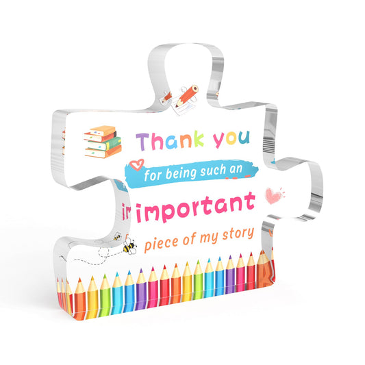 Gifts for Teachers - Teacher Christmas Gift,Teachers Appreciation Gifts for Women,End of Year Thank You Teacher Acrylic Decor Valentines Day Retirement Graduation Birthday Gift