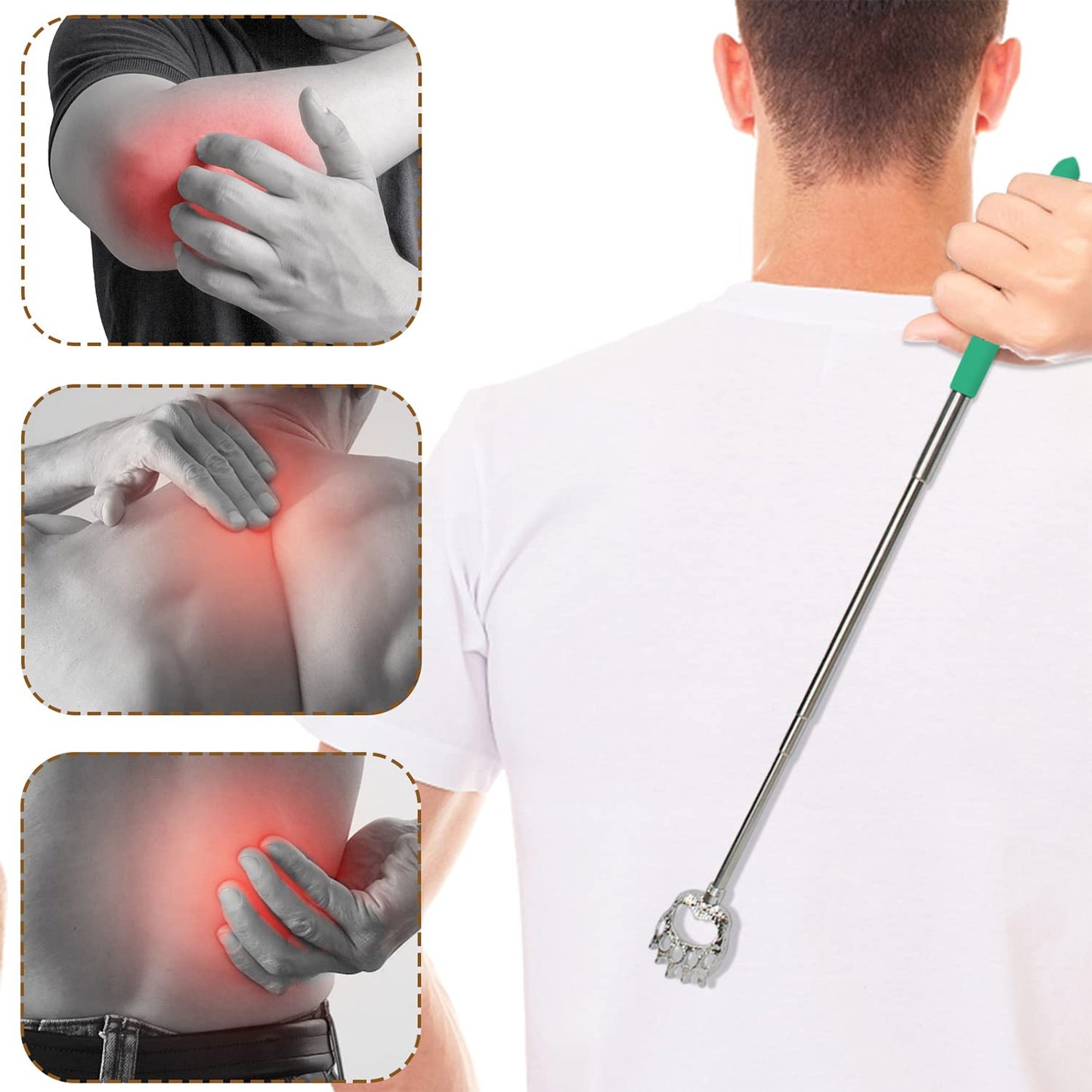 HOFASON 6 Pack Back Scratcher Fathers Day Dad Gifts, White Elephant Gifts for Adults, Stocking Stuffers for Men Women Teens, Prizes for Adults (Muti)