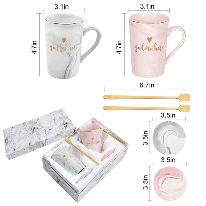 YHRJWN - Godparents Proposal Gift, Godmother Godfather Coffee Mug, God Parents Presents Gifts from Godchild, Godparents Gifts for Birthday Christmas Anniversary Pregnancy Baptism14 Oz with Gift Box