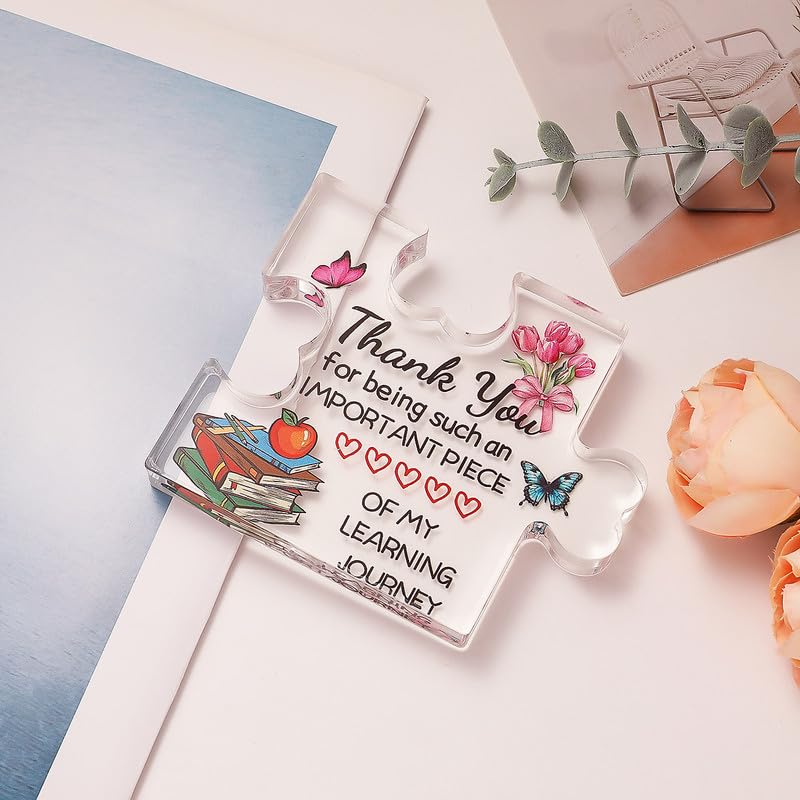 Teacher Appreciation Gifts - Heart-shaped Crystal Paperweight - Gift for Teachers and Mentors - Thank You Keepsake for Learning Journey, 3.94" x 3.72" x 0.6"