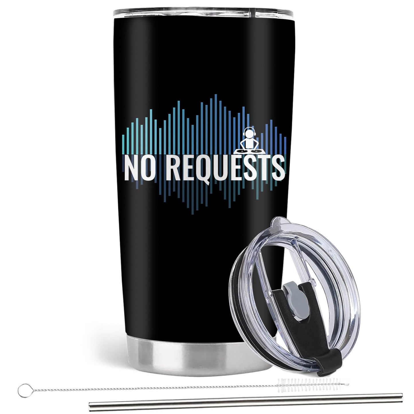 DJ Gifts for Men, Cool Gifts for DJ, 20oz Stainless Steel Tumbler with Lid Straw