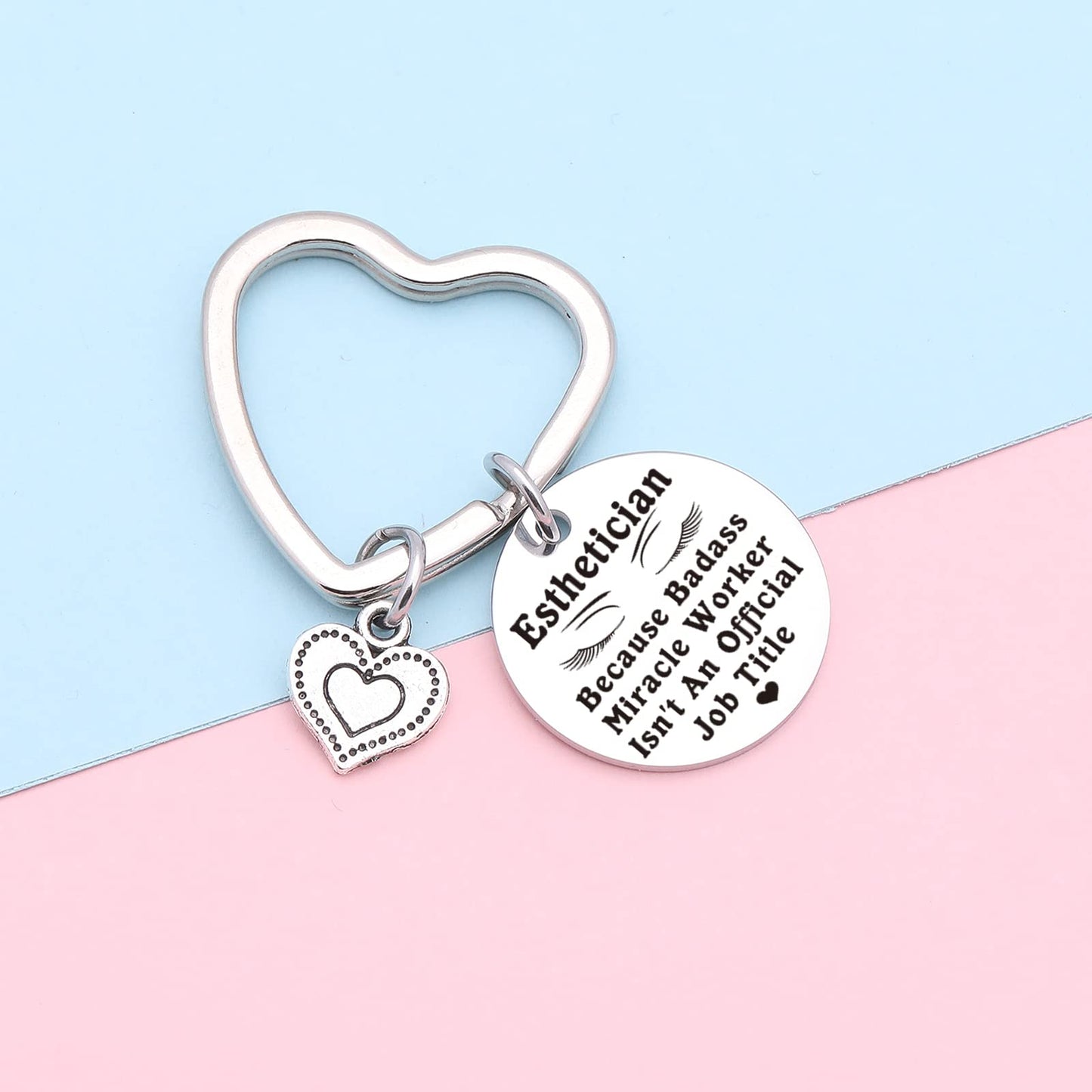 7RVZM Esthetician Thank You Gift Beautician Jewelry Esthetician Christmas Keychain BFF Gift