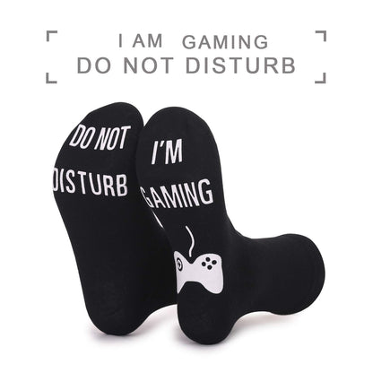 NDLBS Funny Christmas Gifts Novelty Gaming Socks Christmas Stocking Stuffers for Men Teens Boys Kids Him Adult Xmas Gifts