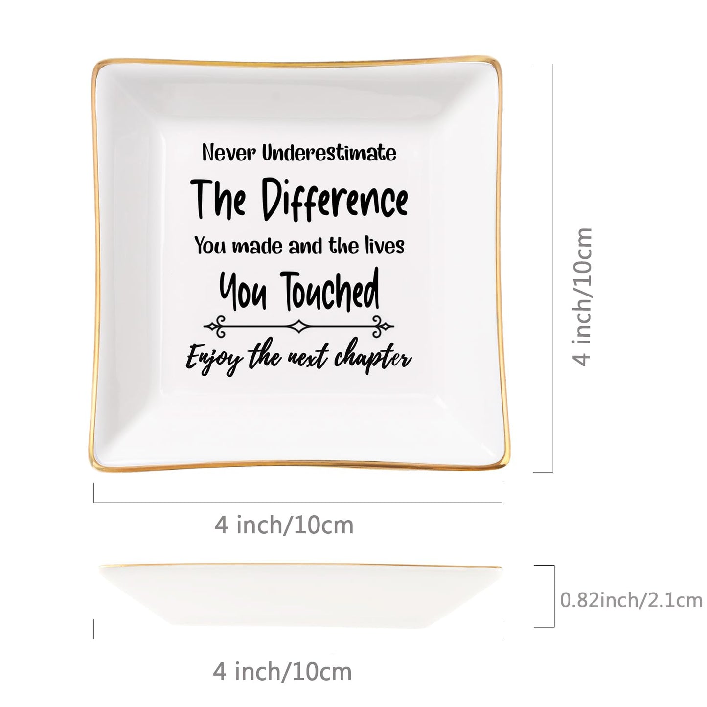 Spegiffu Retirement Gifts for Women Coworker Leaving Gifts Going Away Gift Retirement Gift Jewelry Dish for Friends Retired Teachers Nurses Doctor Boss Goodbye Farewell Gifts for Coworkers New Job