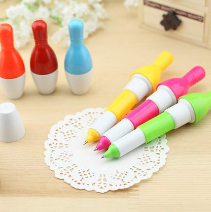 30pcs Bowling Ballpoint Pen Cute Cartoon Retractable Ball Pen (Random Color)