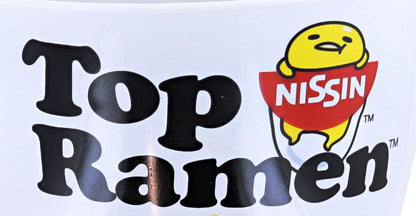 Silver Buffalo Sanrio Gudetama Top Ramen More Please 20oz Ceramic Ramen Bowl with Chopsticks