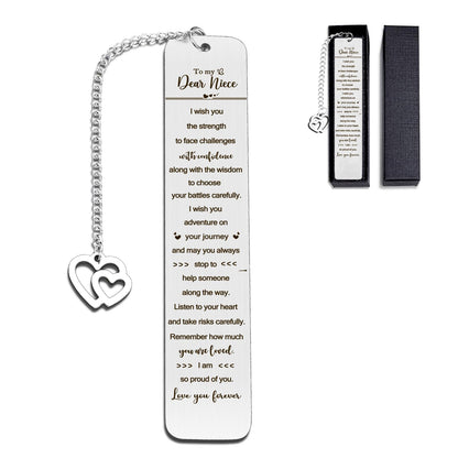 Niece Gifts from Auntie Bookmarks Niece Gift from Uncle Graduation Birthday Gifts Book Mark for Girls