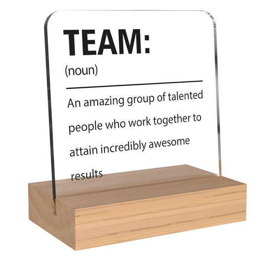 Office Gifts for Coworkers Best Team Ever Gifts for Coworkers Team Gift for Employees Gift for Coworker Presents Ideas for Christmas Retirement Brithday Employee Appreciation Acrylic Plaque Office Decor
