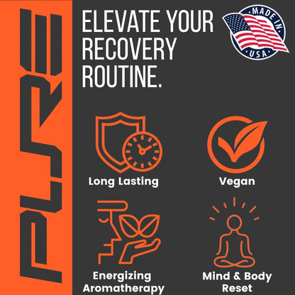 Pure Energizing Sport Shower Steamers - Natural Orange and Tea Tree Essential Oils, Made in USA, Energy Boost for Athletes, Father’s Day Gifts for Runners, Relaxing Birthday Gifts for Self Care