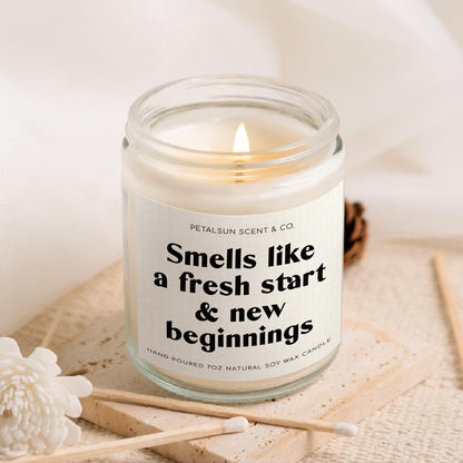 PETALSUN Divorce & New Beginnings Gifts for Women - Handmade Lavender Natural Soy Wax Candle(7oz) - Breakup, New Job, Going Away Gifts for Women, Friends