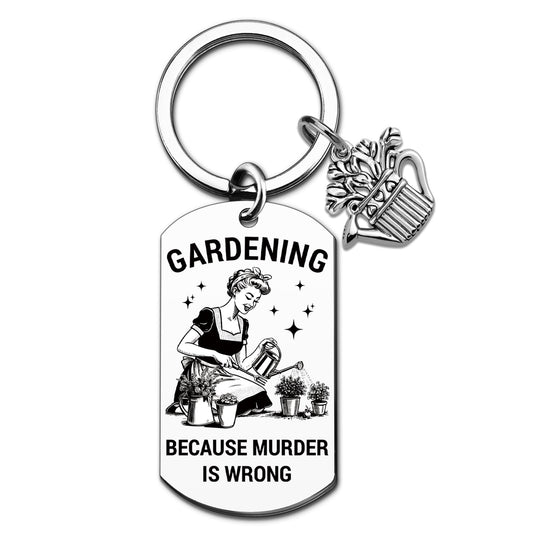Funny Gardening Gifts for Women Unique Garden Decor Accessories Weird Stuff Birthday Christmas Retirements Gifts for Mom Nana Garden Keychain for Gardeners