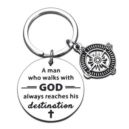 Baptism Gifts for Men & Boys - Catholic Gifts for Men Boy Baptism Gift Keychains Easter Basket Stuffers Christian Gift for Mens Catholic Confirmation Gif T for Teenage Boys Adults Faith Based Giftt