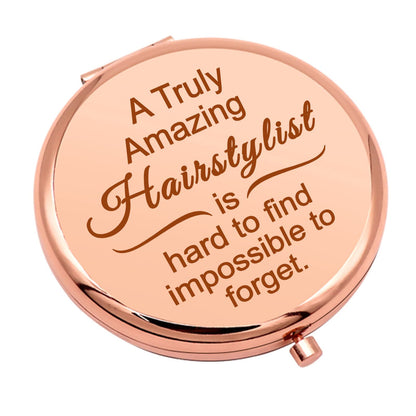 Hair Stylist Gifts for Women Hairdresser Gift Appreciation Present Compact Makeup Mirror for Hairdresser Thanks You Folding Makeup Mirror for Salon Barber Birthday Christmas Graduation Present