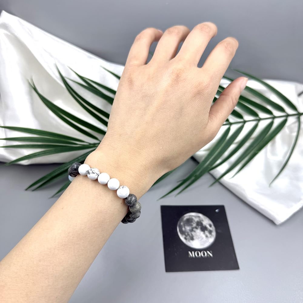 Solar System Planet Bracelet for Women Men Guardian Jewelry Eight Planets Beaded Bracelet for Astronomy Enthusiast Gift Natural Stone Jewelry