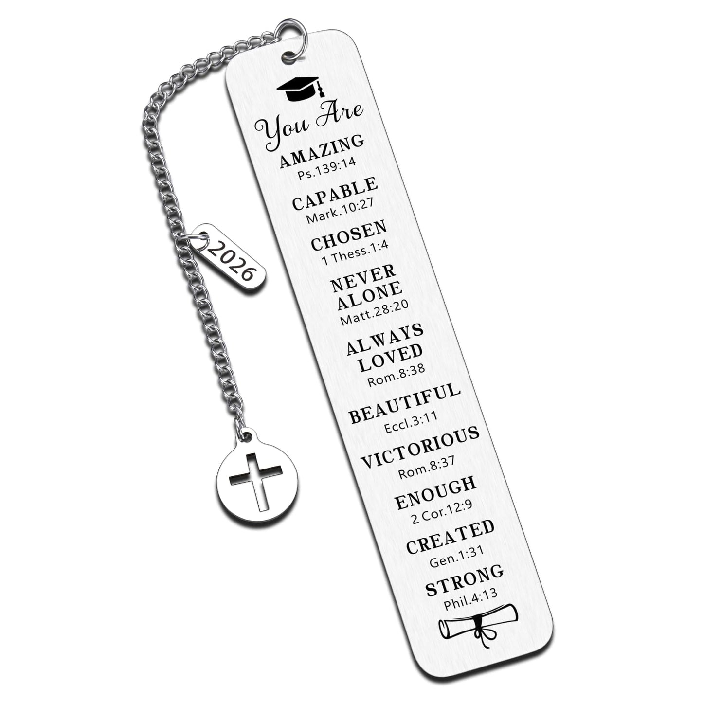 Graduation Gifts for Him Her Class of 2026 Christian Religious Catholic Gifts Inspirational Bookmark Seniors 2026 College High Middle School Students Nursing Grad Gifts for Women Men Graduates Gifts