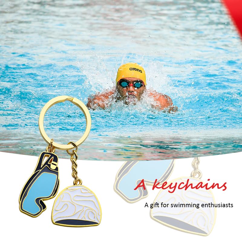 Swimmer Gifts Swim Keychain for Boys Swim Lover Birthday Christmas Gifts for Girls Swim Team Thank You Gifts for Swim Coach Swimming Keychain for Women Men Swim Fan Swimming Pool Keychain Souvenirs