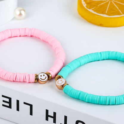 JIASHUYEYE Preppy Bracelets for Teen Girls - Stackable Boho Surfer Friendship Bracelets Set for Little Girls & Women