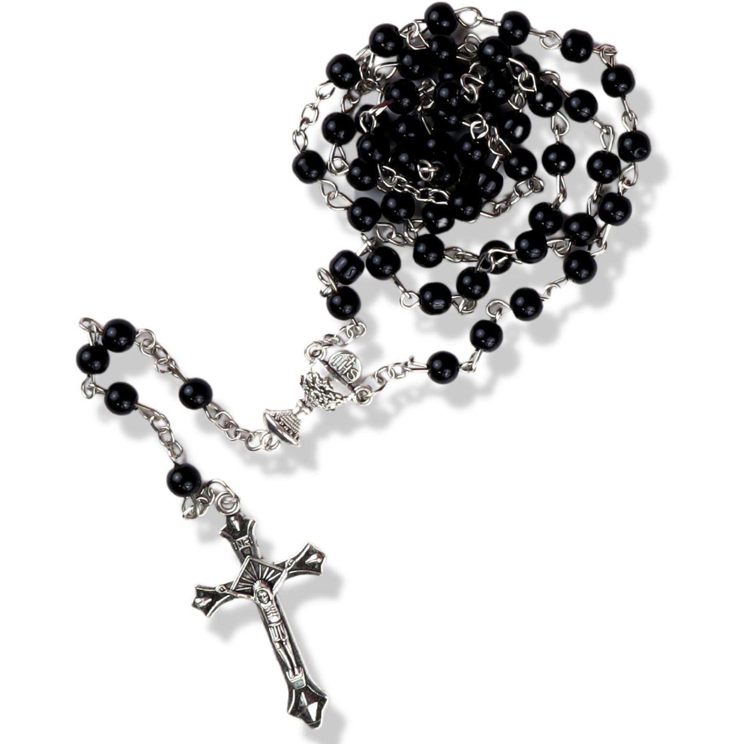 Needzo Boys First Communion Gift Set, Snap Wallet with Scapular, Rosary, Lapel Pin, and Mass Book, All in One, 4 Items