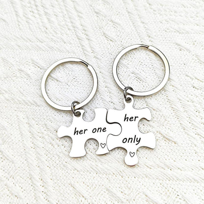 LGBT Lesbian Gifts for Girlfriend Wife Her One Her Only Keychain for Lesbian Couple Christmas Birthday Gift for Lesbian LGBT Wedding Valentines Day Gifts for Her Women