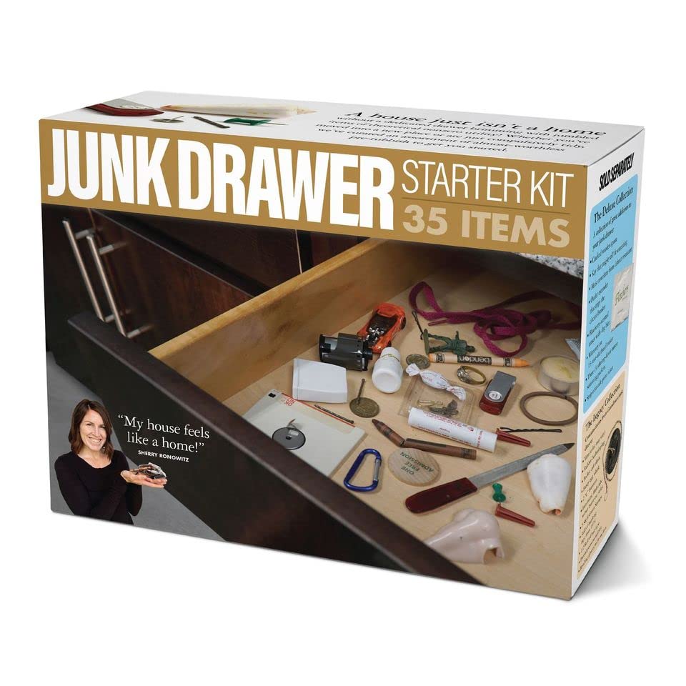 Prank-O Junk Drawer Kit Gag Gift Empty Box, Birthday Gift, Wrap Your Real Present in a Convincing and Funny Fake Gift Box, Practical Joke for Birthday Presents, Holidays, Parties