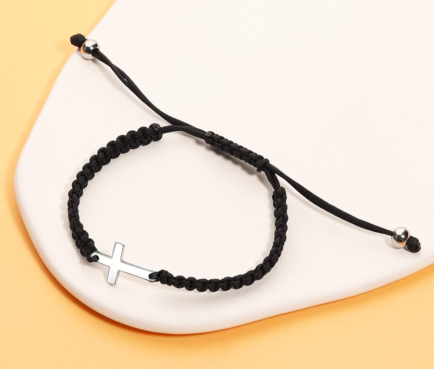 Korotho To Mens Gifts Cross Bracelet for Dad, Bonus Dad, Uncle, Son, Nephew, Grandson - Fathers Day Birthday Christmas First Communion Confirmation Baptism Christian Gift for Him