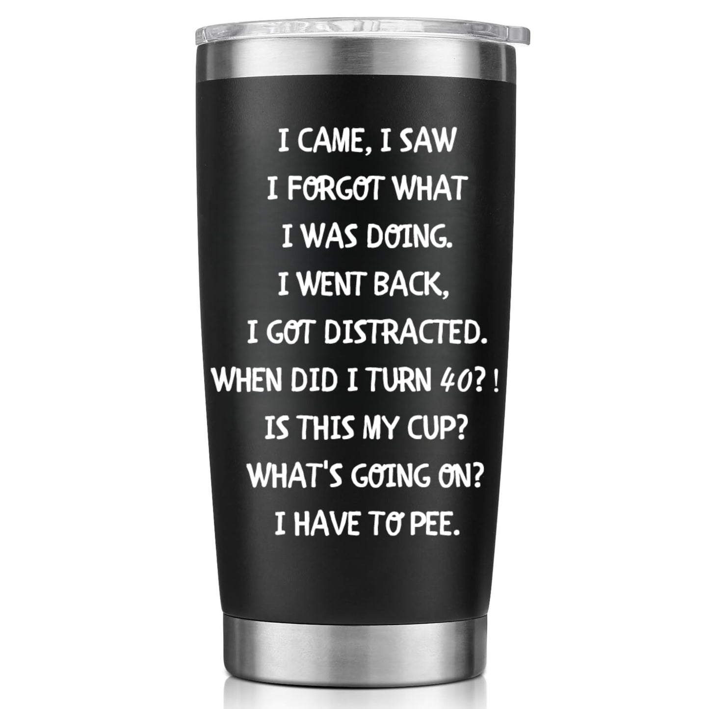 40th Birthday Gifts For Men Women-20 OZ Stainless Steel Tumbler-40th Birthday Decorations for Him Her