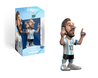 MINIX COLLECTIBLE FIGURINES - Lionel Messi, Official Argentina, Sports Collectable 12 cm Figurine, Unique Soccer Gift for All Ages, Football Stars