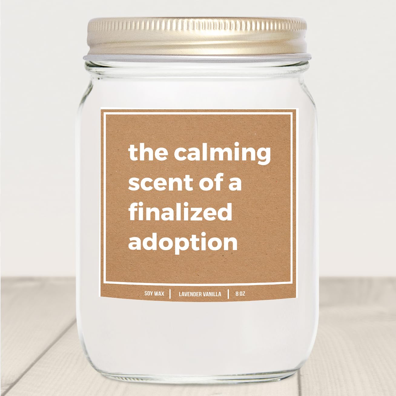 You Nique Designs Adoption Day Candle 8oz - Adoption Day Candles, Adoption Gifts for Adoptive Parents, Adoption Finalization, Adoption Gifts for Family, Non Toxic Candles 479 (Lavender & Vanilla)