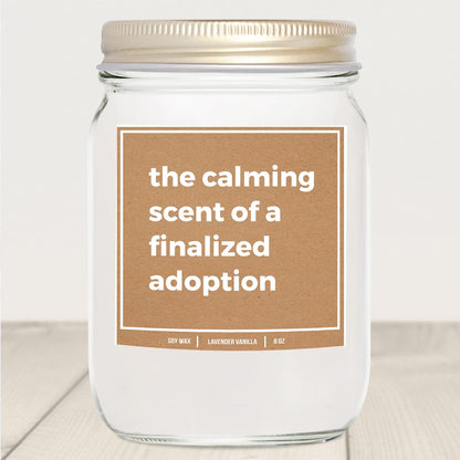 You Nique Designs Adoption Day Candle 8oz - Adoption Day Candles, Adoption Gifts for Adoptive Parents, Adoption Finalization, Adoption Gifts for Family, Non Toxic Candles 479 (Lavender & Vanilla)