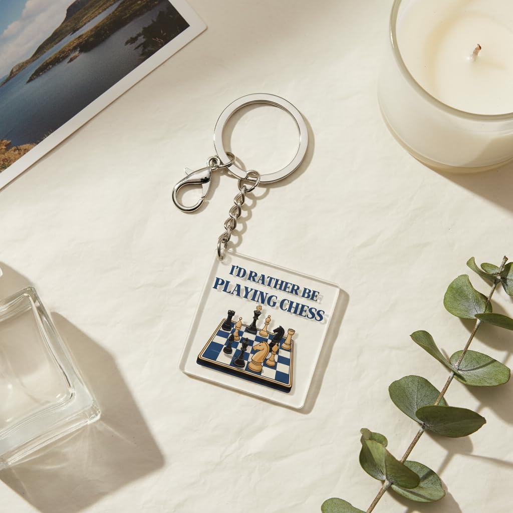 Hobby Gifts Acrylic Keychain, Graduation Inspirational Gifts Chess Skiing Karate Climbing