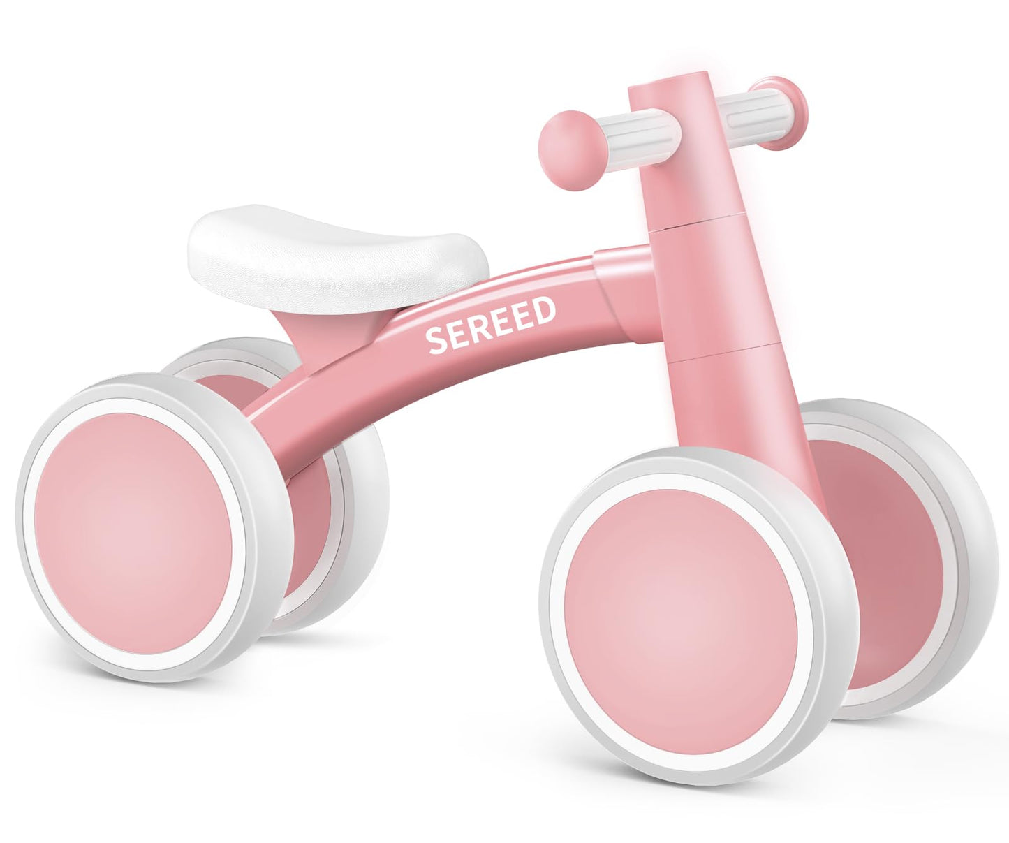 SEREED Baby Balance Bike for 1 Year Old Boys Girls 12-24 Month Toddler Balance Bike, 4 Wheels Toddler First Bike, First Birthday Gifts