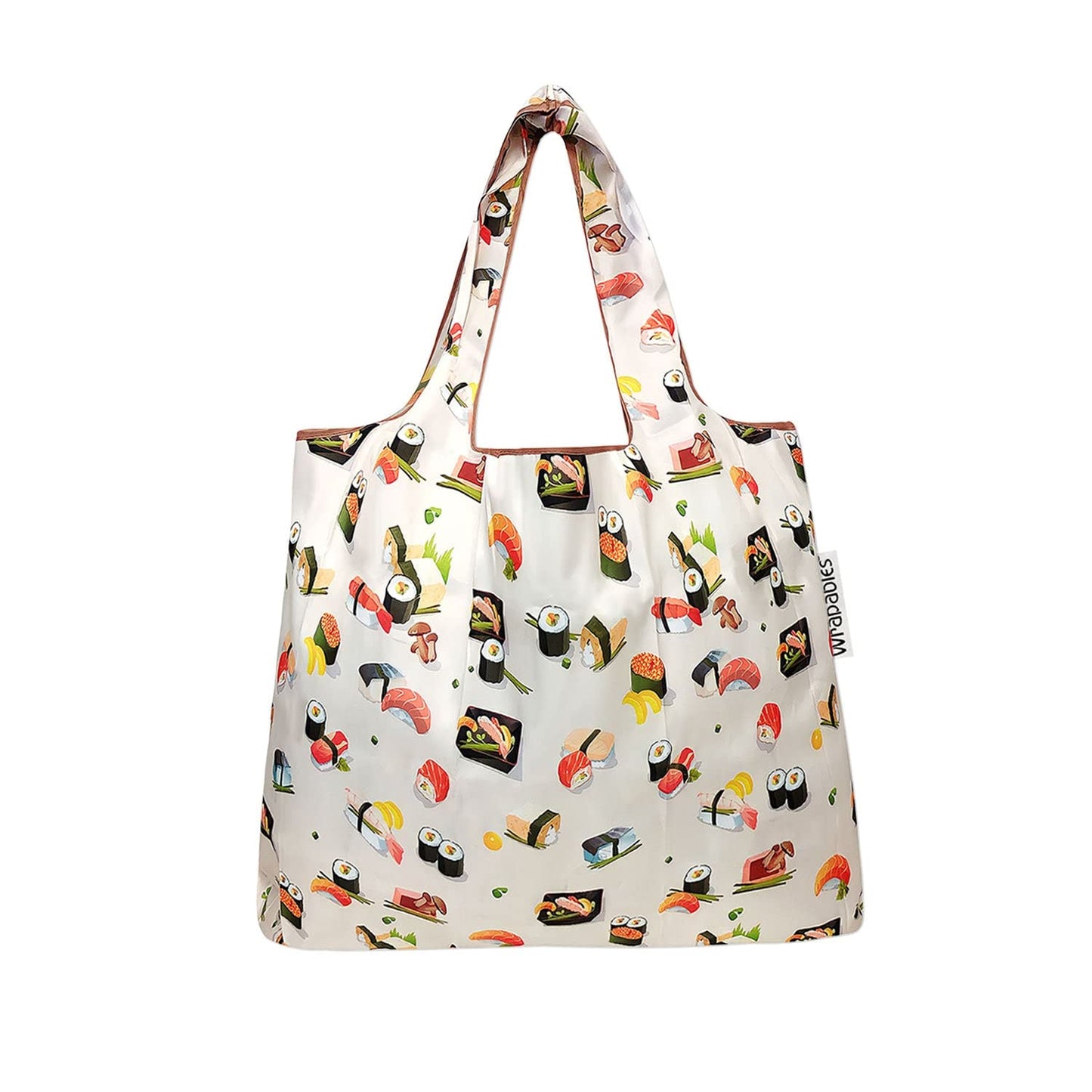 allydrew Foldable Tote Nylon Reusable Grocery Bag (Set of 2), Sushi