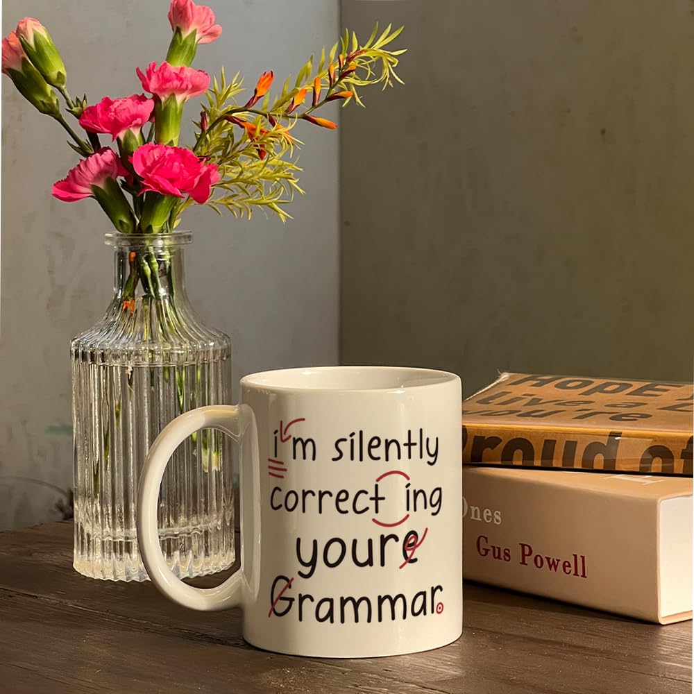 Funny Gift for English Teacher, Birthday Graduation Appreciation Thank You Gift for Teachers Women Men Coworkers, Teacher's Day Retirement Gifts for English Teacher Him Her, End of Term from Student