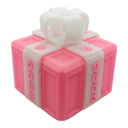 Annoying Gift Box with Screws, 3D Printed Puzzle Money Gift Box, Large Surprise Prank Box for Cash, Christmas Birthday Holiday Gag Gift (Pink-Glow)