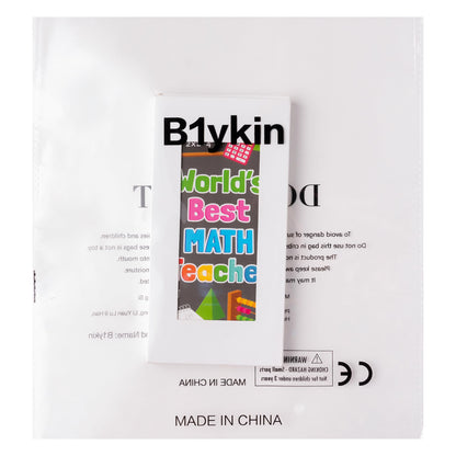 B1ykin Cute Sticky Notes Set - World’s Best Math Teacher Self-Stick Notes Pad, 550 Sheets Writing Memo Pages Sticky Notepad for Appreciation Gifts, School Office Party Supplies (Math Teacher)