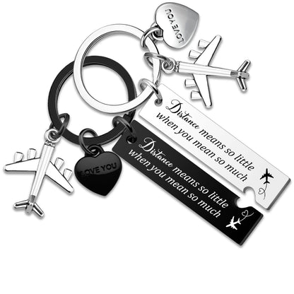 Long Distance Relationship Gifts For Couple Gifts For Boyfriend Girlfriend 2 Pcs Matching Keychains For Couples National Girlfriends Day Gift Him And Her Couple Gift Anniversary Valentine's Day