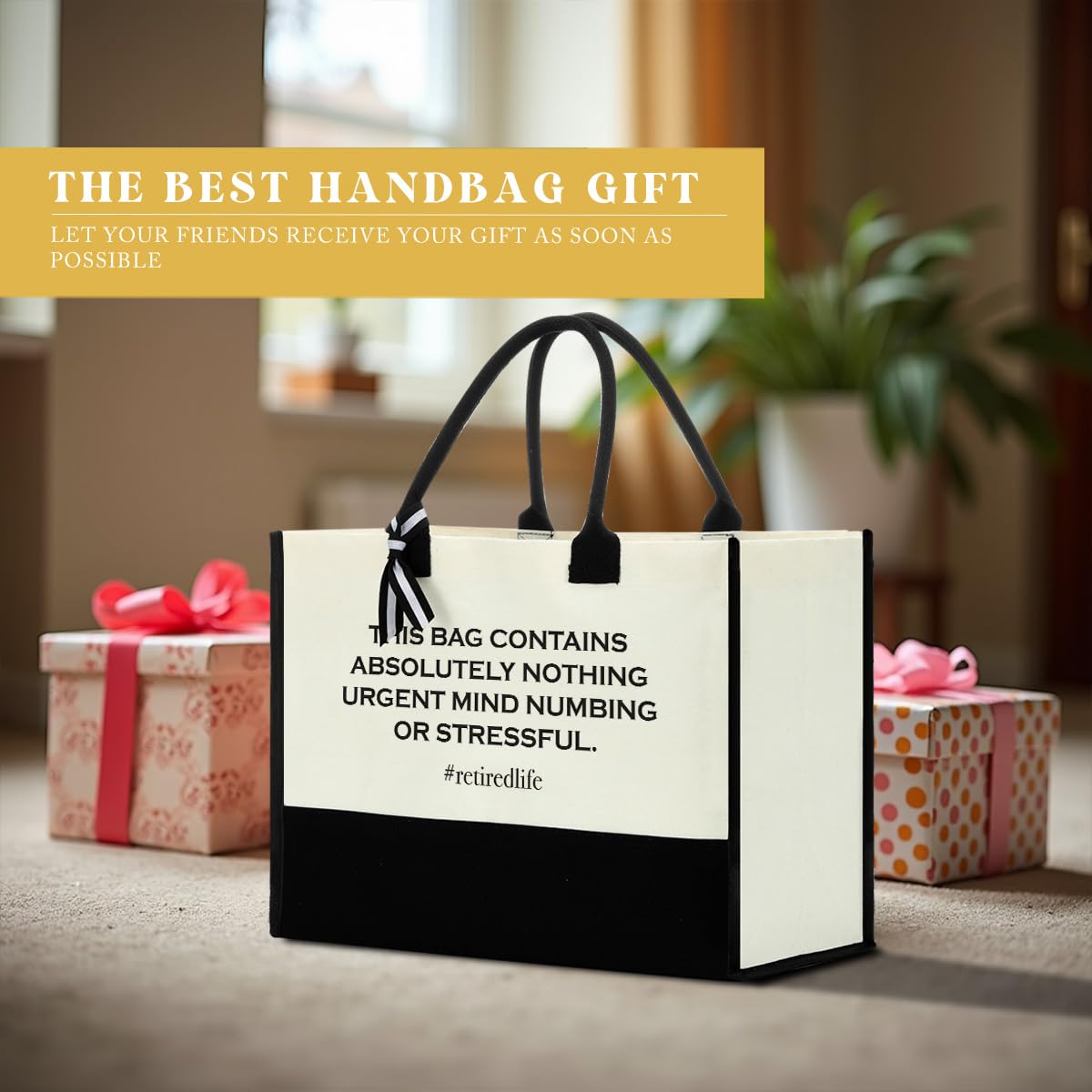 FORBIDDEN PAPER Retirement Gifts for Women Retirement Decorations Travel Gift Lake House Gifts BeachTote Bag