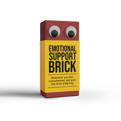 Emotional Support Brick – Funny Stress Relief Gag Gift | Sarcastic Office & Friendship Humor | Novelty Joke Gift