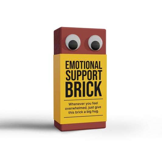 Emotional Support Brick – Funny Stress Relief Gag Gift | Sarcastic Office & Friendship Humor | Novelty Joke Gift
