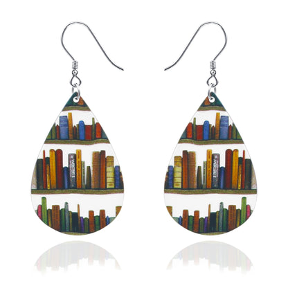 DAYANEY Teacher Earrings for Women as Teacher Appreciation Retirement Gifts, Book Cat Pencil Librarian School Earrings as Book Lovers Readers Bookish Gifts for Teachers Students Women Birthday Gift