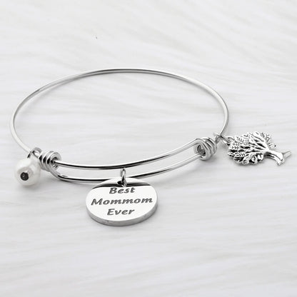 CENWA MomMom Birthday Gift Bracelet - MomMom Jewelry 'Best Mom Ever'